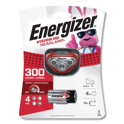 Batteries | Energizer HDB32E LED Headlight with 3 AAA Batteries Included - Red image number 0