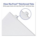 Dividers & Tabs | Avery 82209 10-Tab "11-in 11 in. x 8.5 in. Allstate Style Preprinted Legal Exhibit Side Tab Index Dividers - White (25/Pack) image number 2