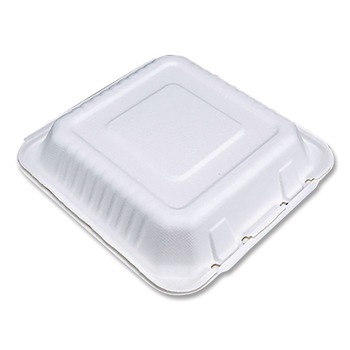 FACILITY MAINTENANCE SUPPLIES | SCT 18935WPF ChampWare Molded-Fiber Clamshell Containers, 9 x 9 x 3, White, 100/Sleeve, 2 Sleeves/Carton