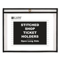 Back to School Sale | C-Line 49911 Super Heavy-Duty Top Load 11 x 8.5 Insert Stitched Shop Ticket Holders - Clear Front, Black Border (25/Box) image number 1