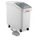 Just Launched | Rubbermaid Commercial FG360288WHT 15.5 in. x 29.5 in. x 28 in. 26.18 gal. ProSave Mobile Plastic Ingredient Bin - White image number 0