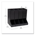 Breakroom Supplies | Mind Reader CPODBK-BLK 14.25 in. x 9 in. x 12.15 in. 4-Compartment Anchor Collection Single Serve Pod Countertop Dispenser - Black image number 5
