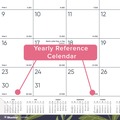 Bulletin Boards | Blueline CA1716BD 22 in. x 17 in. 18-Month (Jul 2025-Dec 2026) Academic Desk Pad Calendar - White/Multicolor Sheets/Black Headband image number 4