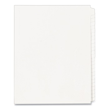 Avery 11959 11 in. x 8.5 in. 25-Tab Blank Tab Legal Exhibit Index Divider Set - White (1-Set)