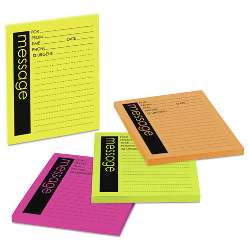 Notebooks & Pads | Post-it Notes Super Sticky 7679-4-SS 4 in. x 5 in. Note Ruled Self-Stick Message Pad - Energy Boost Collection Colors (200/Pack) image number 0