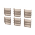 Wall Files | Storex 70247U06C 3 Sections Legal Size 16 in. x 4 in. x 14 in. Wall File - Smoke (3/Pack) image number 1