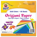 Arts & Crafts Supplies | Pacon P0072200 30 lbs. Bond Weight 9 in. x 9 in. Origami Paper - Assorted Bright Colors (40/Pack) image number 0