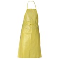 Safety & First Aid | Ansell 97790 A70 Polyethylene-Coated Fabric Chemical Spray Protection Aprons - One Size Fits Most, Yellow (100/Carton) image number 0