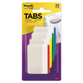 Page Flags | Post-it Tabs 686F-1 2 in. Wide 1/5-Cut Lined Tabs - Assorted Colors (24/Pack) image number 0