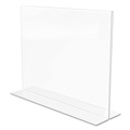 Office Presentation Supplies | Deflecto 69301 Classic Image 11 in. x 8.5 in. Insert Double-Sided Sign Holder - Clear image number 2