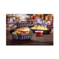 Food Trays, Containers, and Lids | Pactiv Corp. YCNB06000000 EarthChoice SmartLock 5.75 in. x 5.95 in. x 3.1 in. Microwaveable MFPP Hinged Lid Containers - White (400/Carton) image number 4