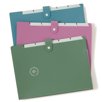 FILING AND FOLDERS | U Brands 6592U01-12 U-Eco 4.5 in. Expansion Six-Pocket Expandable Folder - Letter Size (3/Pack)
