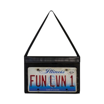 C-Line 41902 9 x 12 75-Sheet 1-Pocket Shop Ticket Holder with Strap - Black Stitching