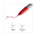 Pens | Universal UNV27412 Medium 1 mm Stick Ballpoint Pen - Red Ink, Gray/Red Barrel (1 Dozen) image number 7