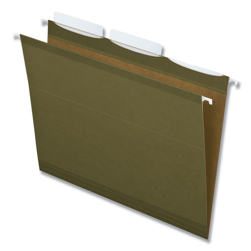 File Folders | Pendaflex 42620 1/3-Cut Ready-Tab Reinforced Letter Size Hanging File Folders - Standard Green (25/Box) image number 0