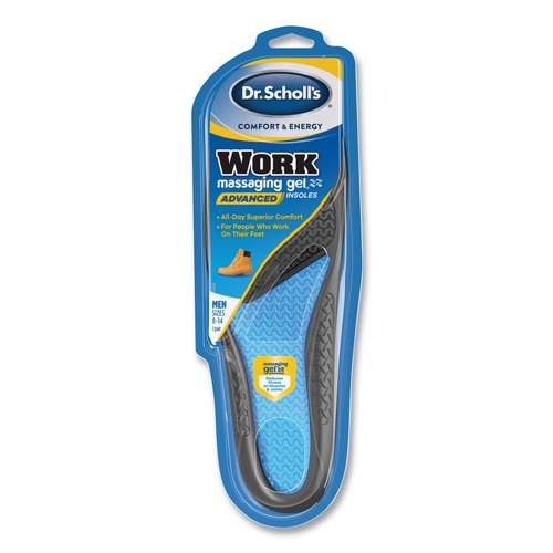 Safety & First Aid | Dr. Scholl's 90000279 Comfort And Energy Work Massaging Gel Insoles - Men Sizes 8 to 14, Black/Blue (1-Pair) image number 0