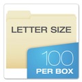 File Folders | Pendaflex 62702 SmartShield Assorted-1/3-Cut Tabs Letter Size Top Tab File Folders - Manila (100/Box) image number 3