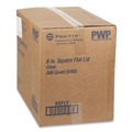Food Trays, Containers, and Lids | Pactiv Corp. 6SFLY EarthChoice Recycled PET Container Lid, for 6-in Square RPET Containers, 6.25 x 0.39 x 6.25, Clear, Plastic, 360/Carton image number 1