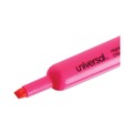 Highlighters | Universal UNV08865 Fluorescent Ink Chisel Tip, Desk Highlighters - Pink (1 Dozen) image number 3
