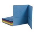 File Folders | Smead 87850 11 in. x 8.5 in. 100-Sheet Capacity 2-Pocket Textured Paper Folder - Assorted (25/Box) image number 0