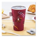 Cups and Lids | SOLO 316SI-0041 16 oz. Paper Hot Drink Cups in Bistro Design - Maroon (50/Pack) image number 5