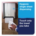 Paper Towel Holders | Tork 461002 Image Design Matic 13.58 in. x 8.07 in. x 15.75 in. Hand Towel Roll Dispenser - Stainless Steel (1/Carton) image number 4