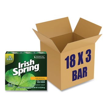 Irish Spring 114177 3.75 oz. Bar Soap - Clean Fresh Scent (54/Carton)