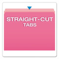 File Folders | Pendaflex 152 PIN Letter Size Straight Tabs Colored File Folders - Pink/Light Pink (100/Box) image number 1