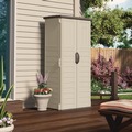Office Filing Cabinets & Shelves | Suncast BMS1250 2 ft. 8.25 in. x 2 ft. 1.5 in. x 6 ft. 22 cu. Ft. Vertical Storage Shed - Vanilla/Stoney image number 1