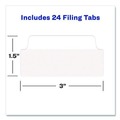 Dividers & Tabs | Avery 74776 3 in. x 1.5 in. 1/3-Cut Ultra Tabs Wide and Slim Repositionable Tabs - White (24/Pack) image number 5