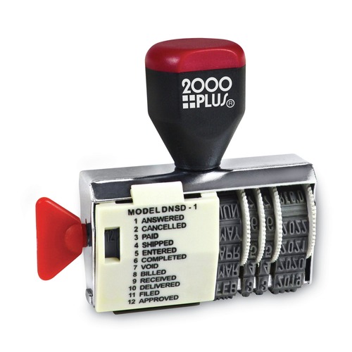 Stamps & Stamp Supplies | COSCO 2000PLUS 010180 1.5 x 0.13 Five-Year 12 Phrases Dial-N-Stamp image number 0