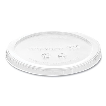PRODUCTS | Vegware VDC-120H 8 oz. to 32 oz. Compostable Plastic Round Deli Pot Lids (500/Carton)