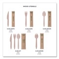 Cutlery | Eco-Products EP-S215 General Purpose Fork/Knife/Napkin/Spoon Wood Cutlery - Natural (500/Carton) image number 6