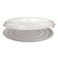 Food Trays, Containers, and Lids | Eco-Products EP-SCPTR16LIDR 16 in. x 16 in. x 0.2 in. 100% Recycled Content Plastic Pizza Tray Lids - Clear (50/Carton) image number 1