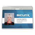 Label & Badge Holders | SICURIX BAU47810 Sicurix 4 in. W x 3 in. H Horizontal Proximity Badge Holder - Clear (50/Pack) image number 3