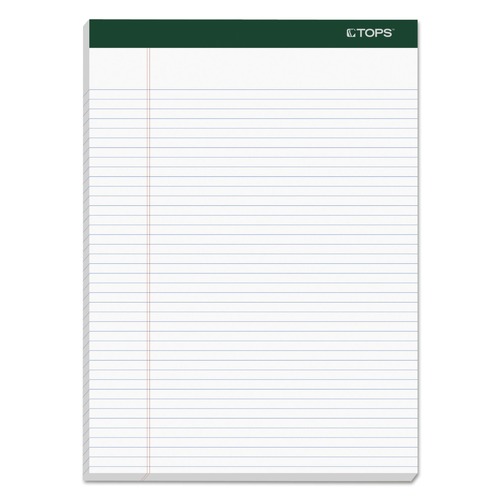 Notebooks & Pads | TOPS 99612 8.5 x 11.75 Sheets (100) Double Docket Narrow Ruled Pads - White Sheets (4/Pack) image number 0