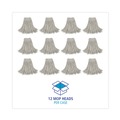 | Boardwalk BWK2024CCT #24 Cut-End Cotton Wet Mop Head - White (12/Carton) image number 4