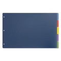 Binders | Cardinal 84250 11 in. x 17 in. 5-Tab Tabloid-Size Poly Index Divider - Assorted (5/Pack) image number 0
