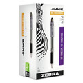 Pens | Zebra 14410 Jimnie Medium 0.7 millimeter Stick Gel Pen - Black Ink/Clear/Black Barrel (24/Box) image number 0