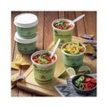 Food Trays, Containers, and Lids | Pactiv Corp. PHSC12ECDI 12 oz 3.63 in. Diameter x 3.63 in. h EarthChoice Compostable Medium Paper Soup Cup - Teal (500/Carton) image number 4