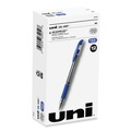 Pens | uni-ball 65451 Signo GRIP 0.7 mm Stick Gel Pen - Blue Ink/Clear/Blue/Silver Barrel/Medium (1-Dozen) image number 0