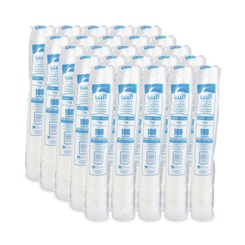 Dart Y12S 12 oz. Translucent High-Impact Polystyrene Squat Cold Cups (20 Sleeves/Carton)