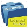 File Folders | Pendaflex 152 1/3 NAV Assorted 1/3-Cut Tabs Letter Size Colored File Folders - Navy Blue/Light Blue (100/Box) image number 3