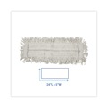 Just Launched | Boardwalk BWK1624 24 in. x 5 in. Disposable Cotton/Synthetic Cut End Dust Mop Head - White image number 2