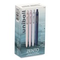 Back to School Sale | uni-ball 70663 Medium 0.7 mm Zento Retractable Gel Pen - Black Ink, Assorted Barrel (1-Dozen) image number 0