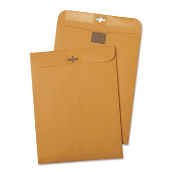 Quality Park QUA43468 Postage Saving ClearClasp 6 x 9 Cheese Blade Flap Envelope - Brown Kraft (100/Box)