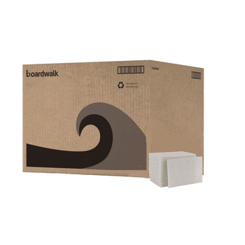 Boardwalk 98BWK LD 6 in. x 9 in. Light Duty Scour Pad - White (20/Carton)