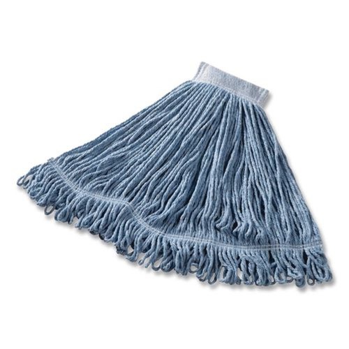 Mops | Rubbermaid Commercial FGD25306BL00 Super Stitch Cotton/Synthetic Blend Mop Head - Large, Blue (6/Carton) image number 0