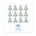 Mops | Boardwalk BWK716RCT 16 oz. Cut-End Lie-Flat Rayon Wet Mop Head - White (12/Carton) image number 4