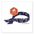 Safety & First Aid | Ergodyne 12306 Chill-Its 6700 One Size Fits Most Cooling Bandana Polymer Tie Headband - Navy Western image number 6